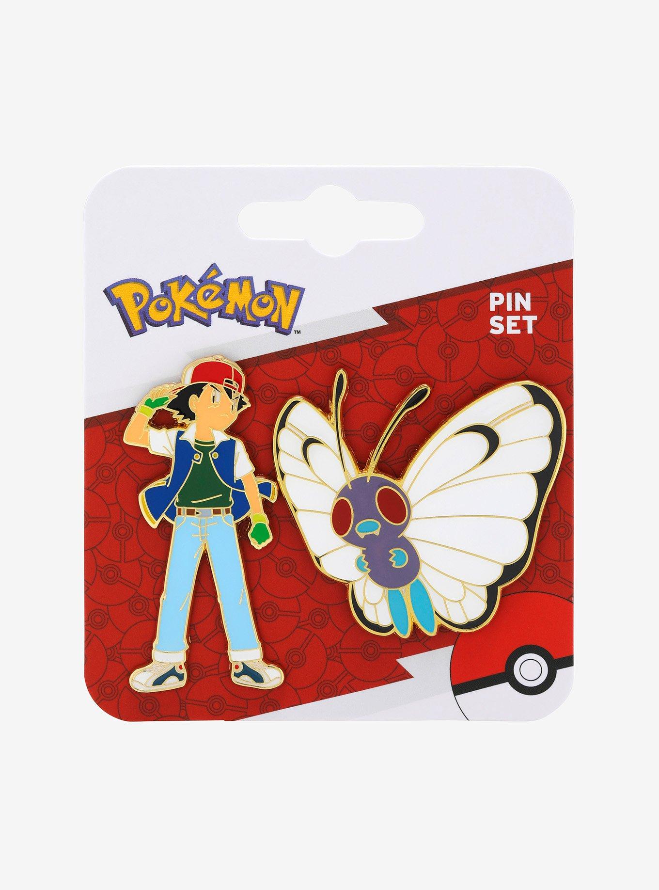 Pok&eacute;mon Ash & Butterfree Enamel Pin Set - BoxLunch Exclusive, , alternate