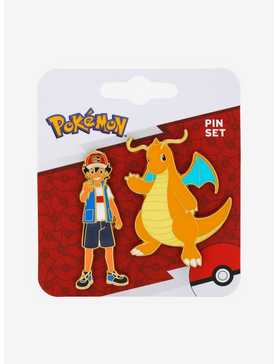 Pokémon Ash & Dragonite Enamel Pin Set - BoxLunch Exclusive, , hi-res