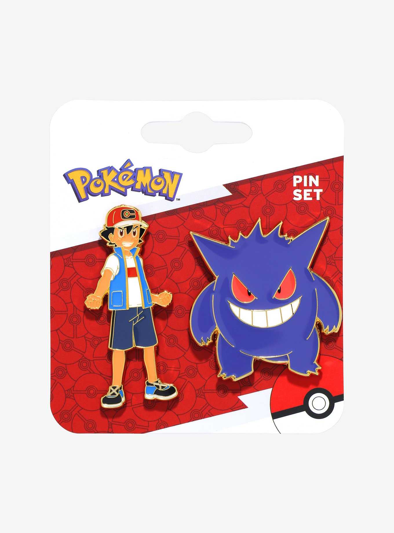 Pokémon Ash and Gengar Enamel Pin Set — BoxLunch Exclusive, , hi-res
