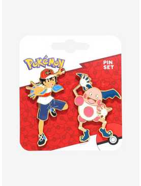 Pokémon Ash and Mr. Mime Enamel Pin Set — BoxLunch Exclusive, , hi-res
