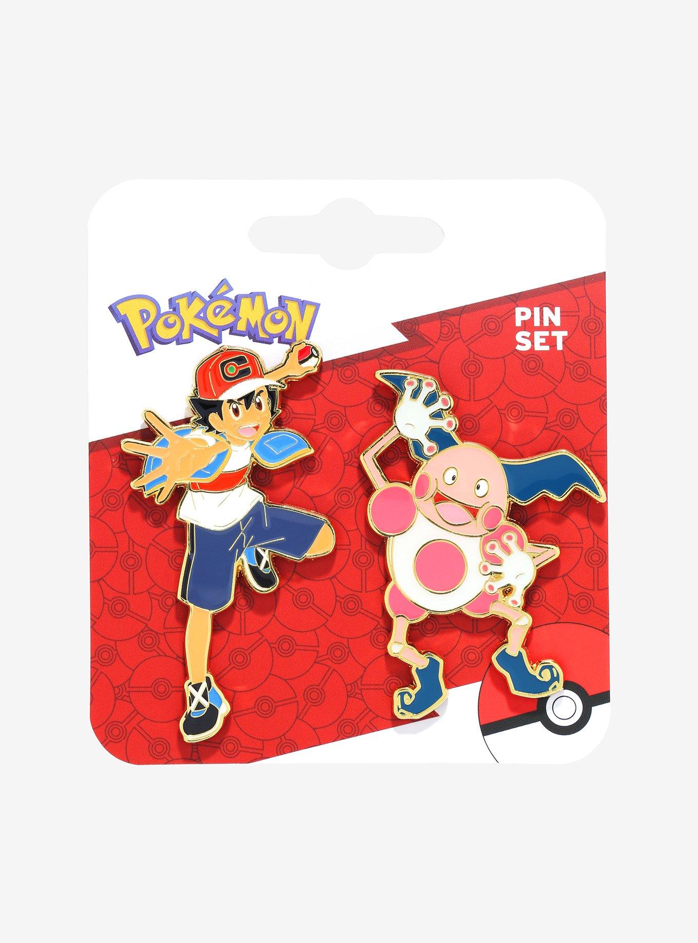 Pokémon Ash and Mr. Mime Enamel Pin Set — BoxLunch Exclusive, , hi-res