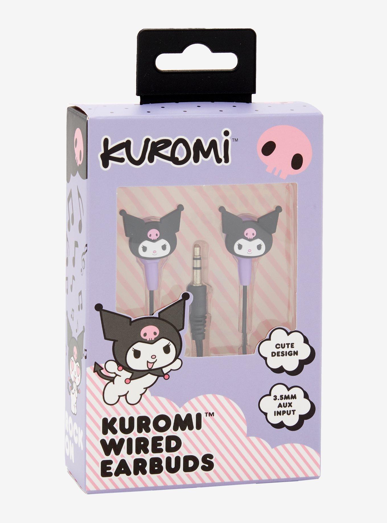 Kuromi Figural Wired Earbuds, , alternate