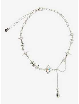 Social Collision Star Barbed Wire Choker, , hi-res