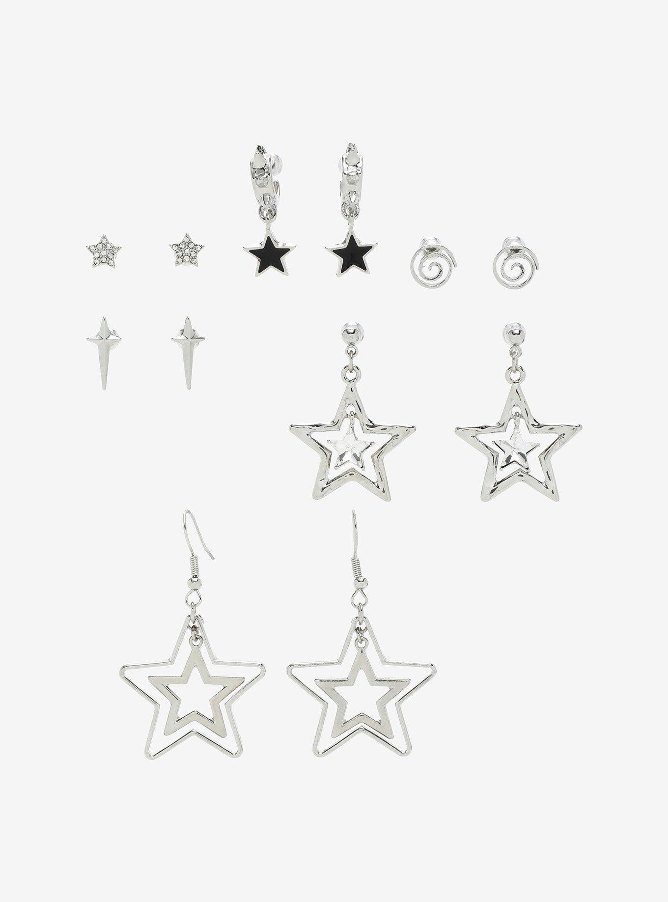 Social Collision Stars Earring Set, , alternate