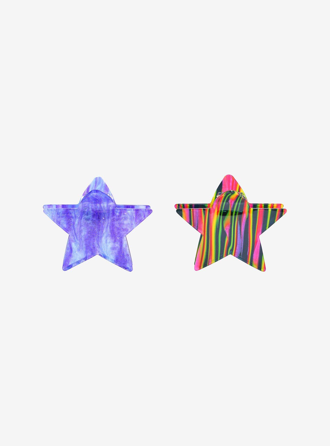 Y2K Star Claw Hair Clip Set, , alternate