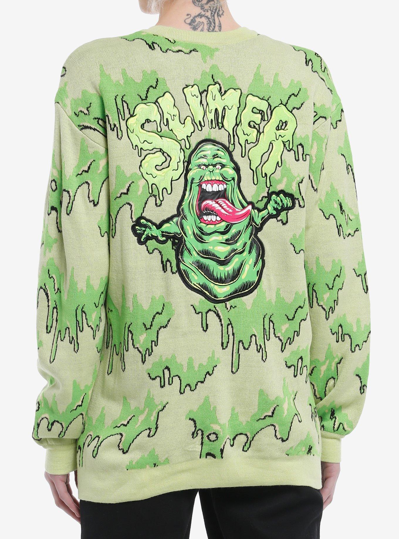 Her Universe Ghostbusters Slimer Glow-In-The-Dark Cardigan, NEON GREEN, alternate