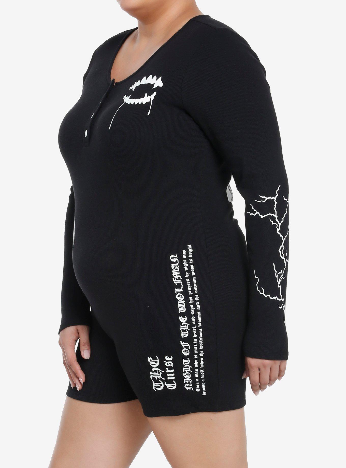 Universal Monsters Icons Long-Sleeve Romper Plus Size, MULTI, alternate