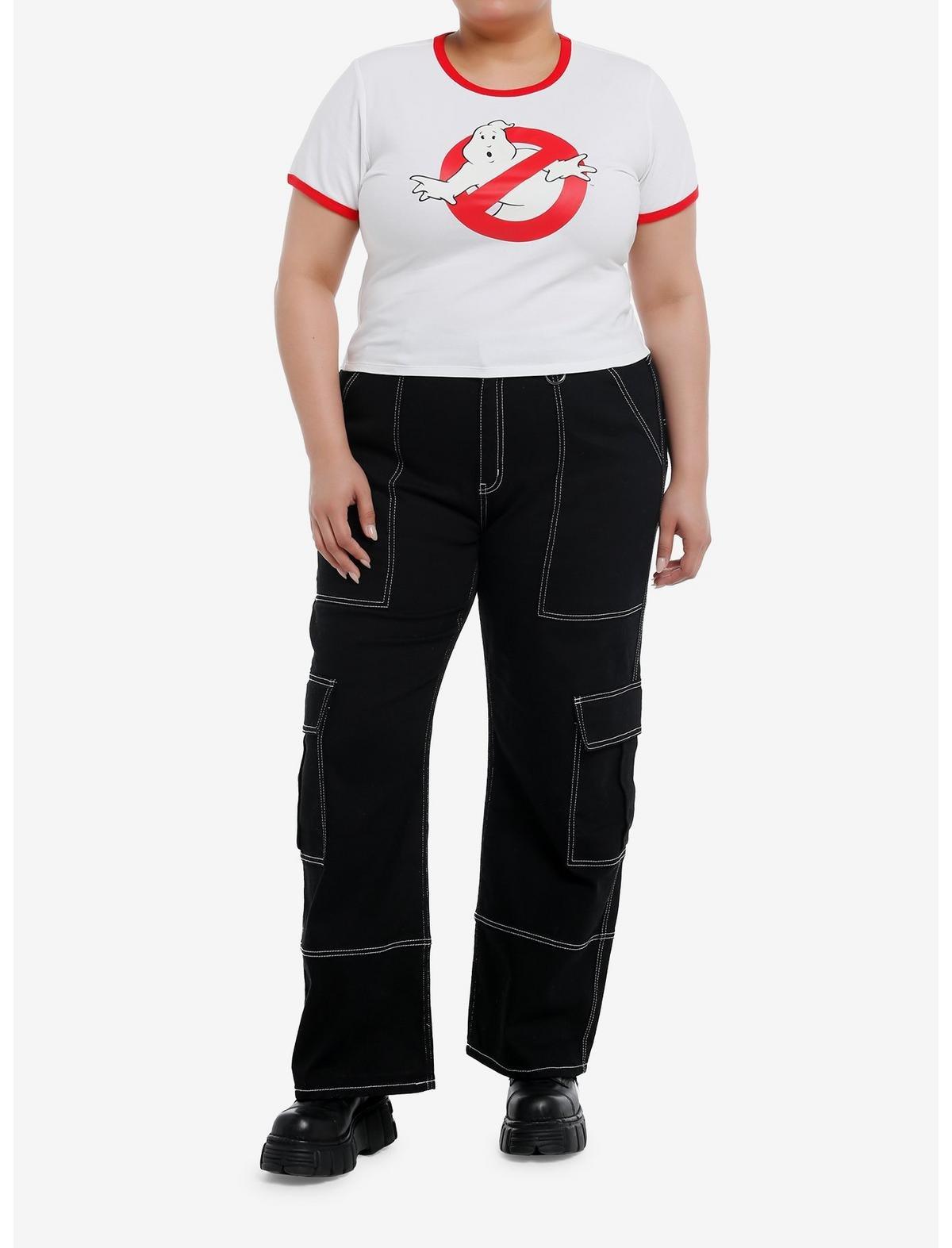 Her Universe Ghostbusters Logo Glow-In-The-Dark Baby Ringer T-Shirt Plus Size, MULTI, alternate