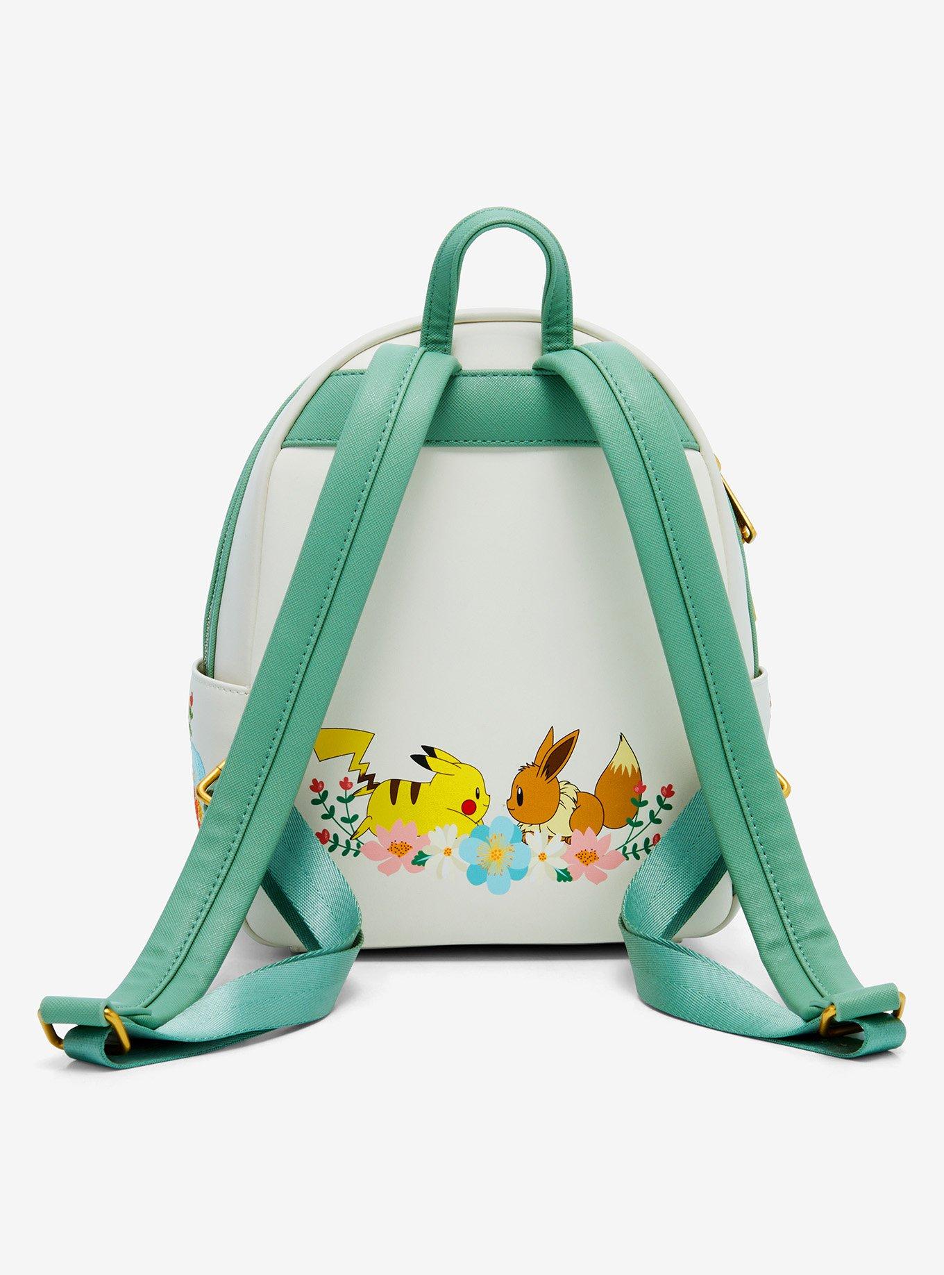 Loungefly Pok&eacute;mon Pikachu and Eevee Floral Mini Backpack &mdash; BoxLunch Exclusive, , alternate