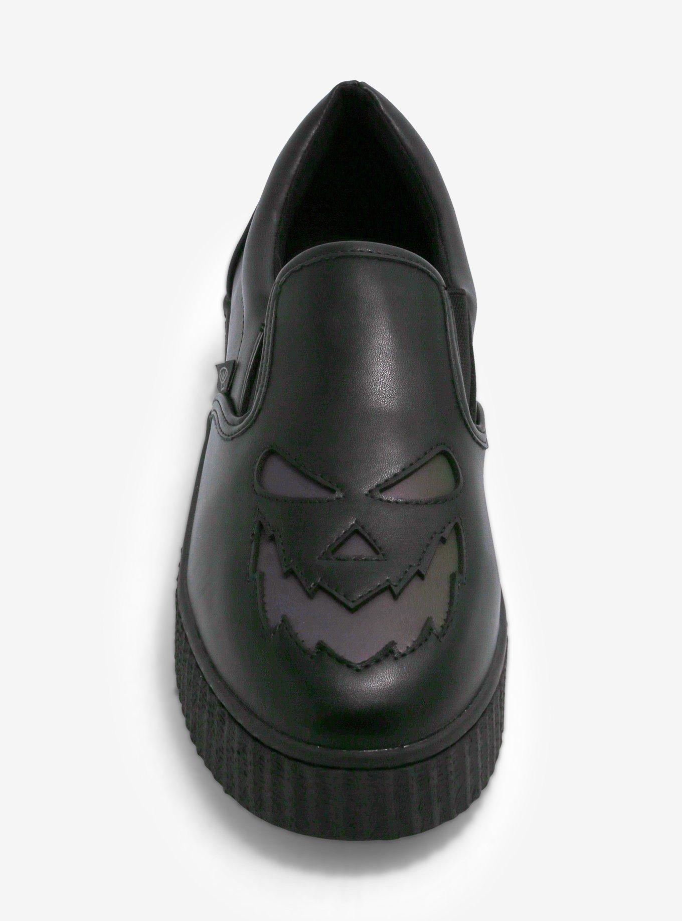 Strange Cvlt Krypt Reflective Jack-O'-Lantern Slip-On Sneakers, MULTI, alternate