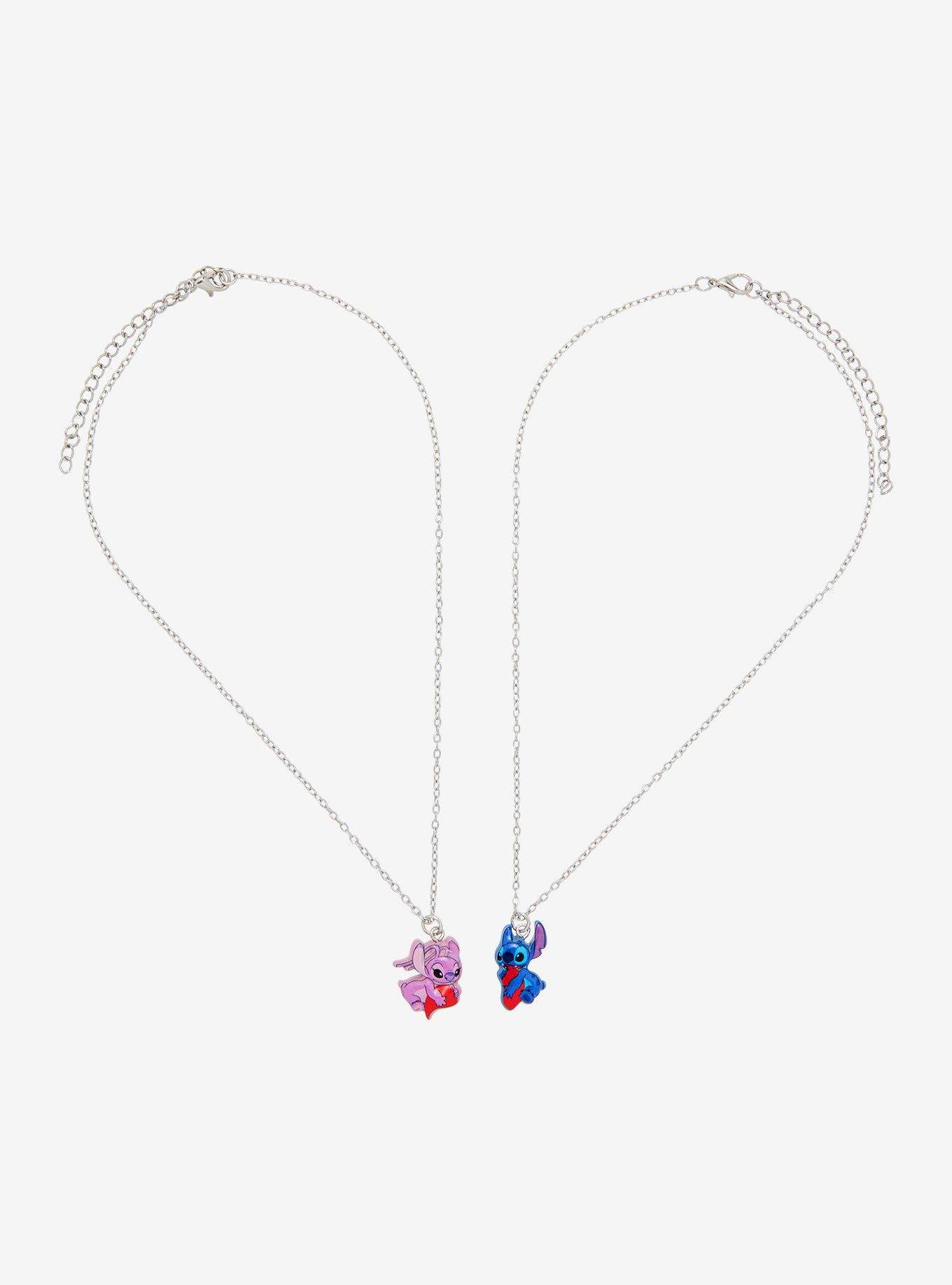 Disney Stitch & Angel Heart Best Friend Necklace Set, , alternate