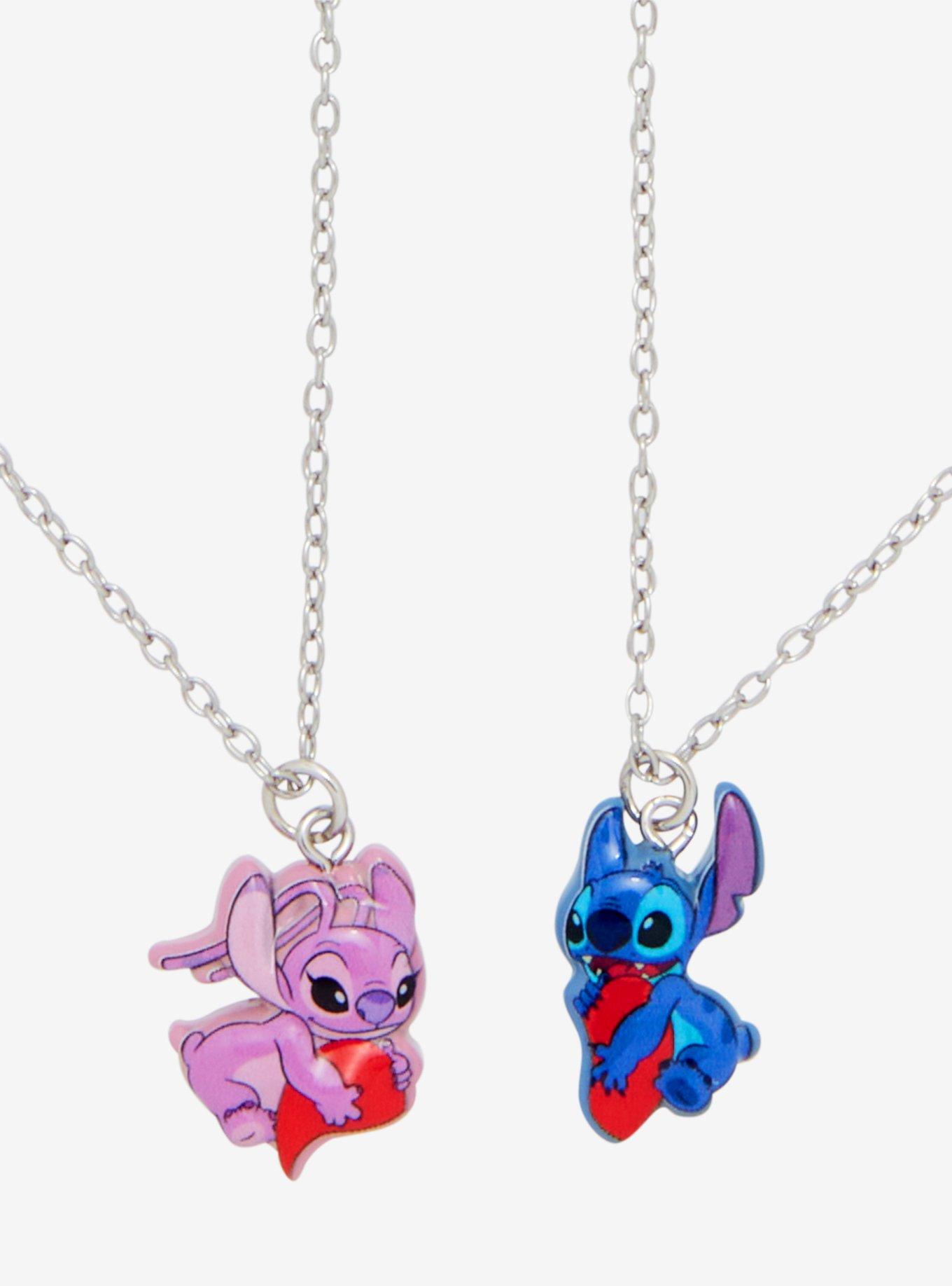 Disney Stitch & Angel Heart Best Friend Necklace Set, , alternate