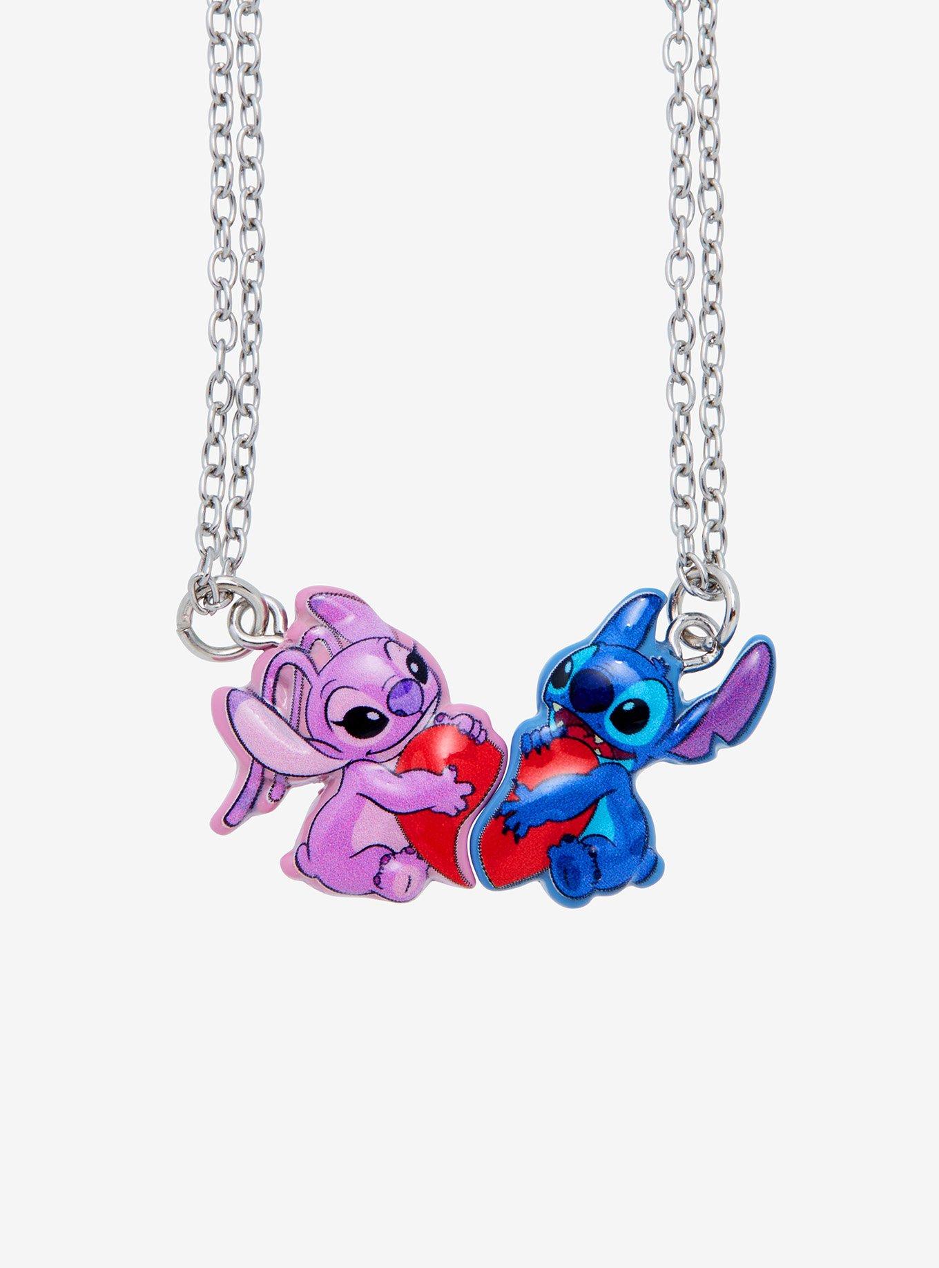 Disney Stitch & Angel Heart Best Friend Necklace Set, , alternate