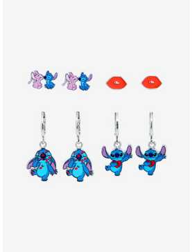 Disney Stitch & Angel Love Earring Set, , hi-res