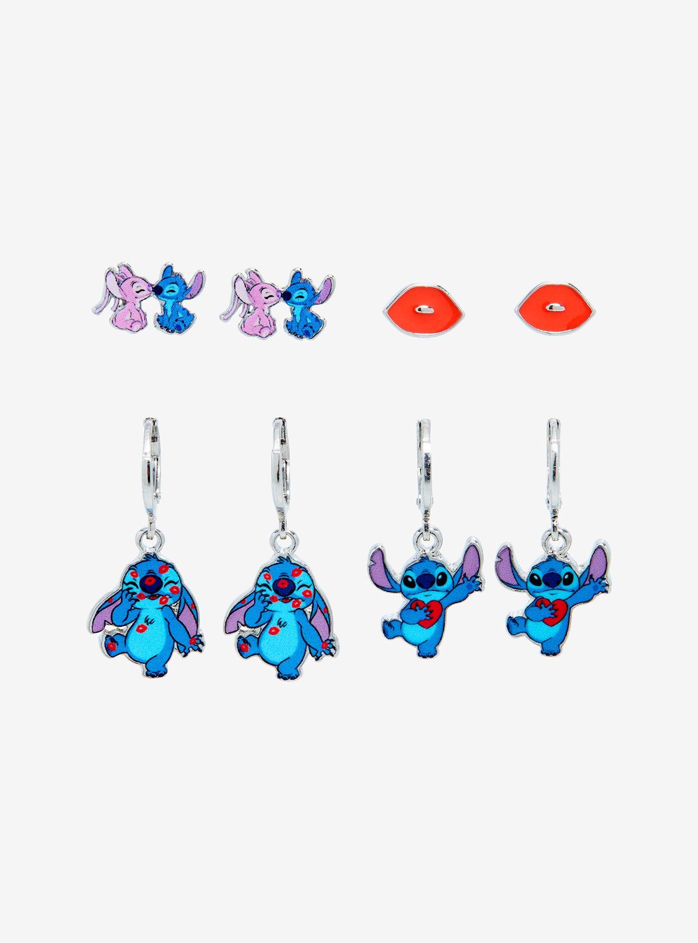 Disney Stitch & Angel Love Earring Set, , alternate