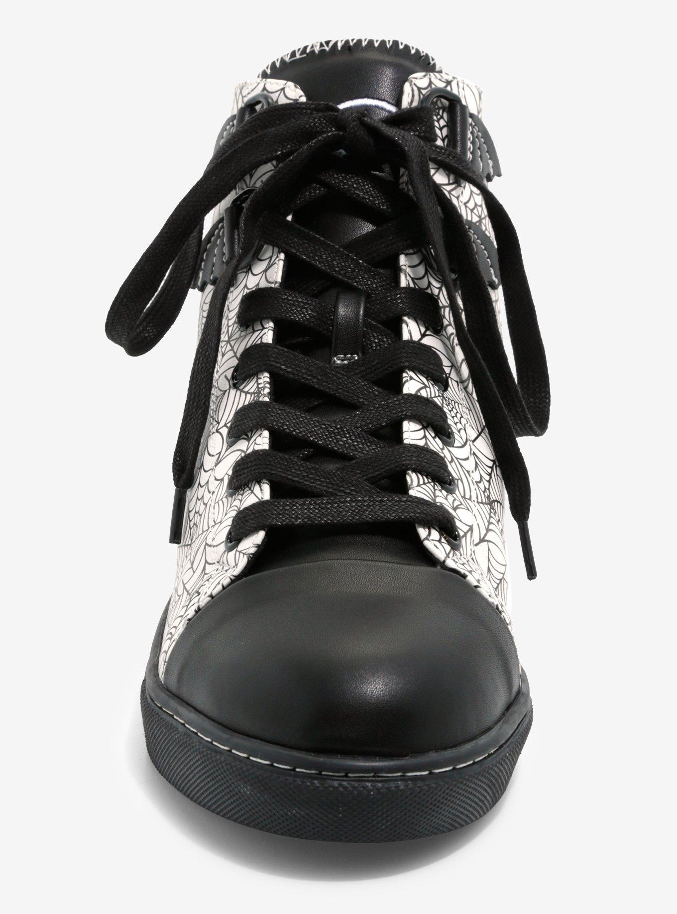 Strange Cvlt Black & White Krypt Web Hi-Top Sneaker, MULTI, alternate