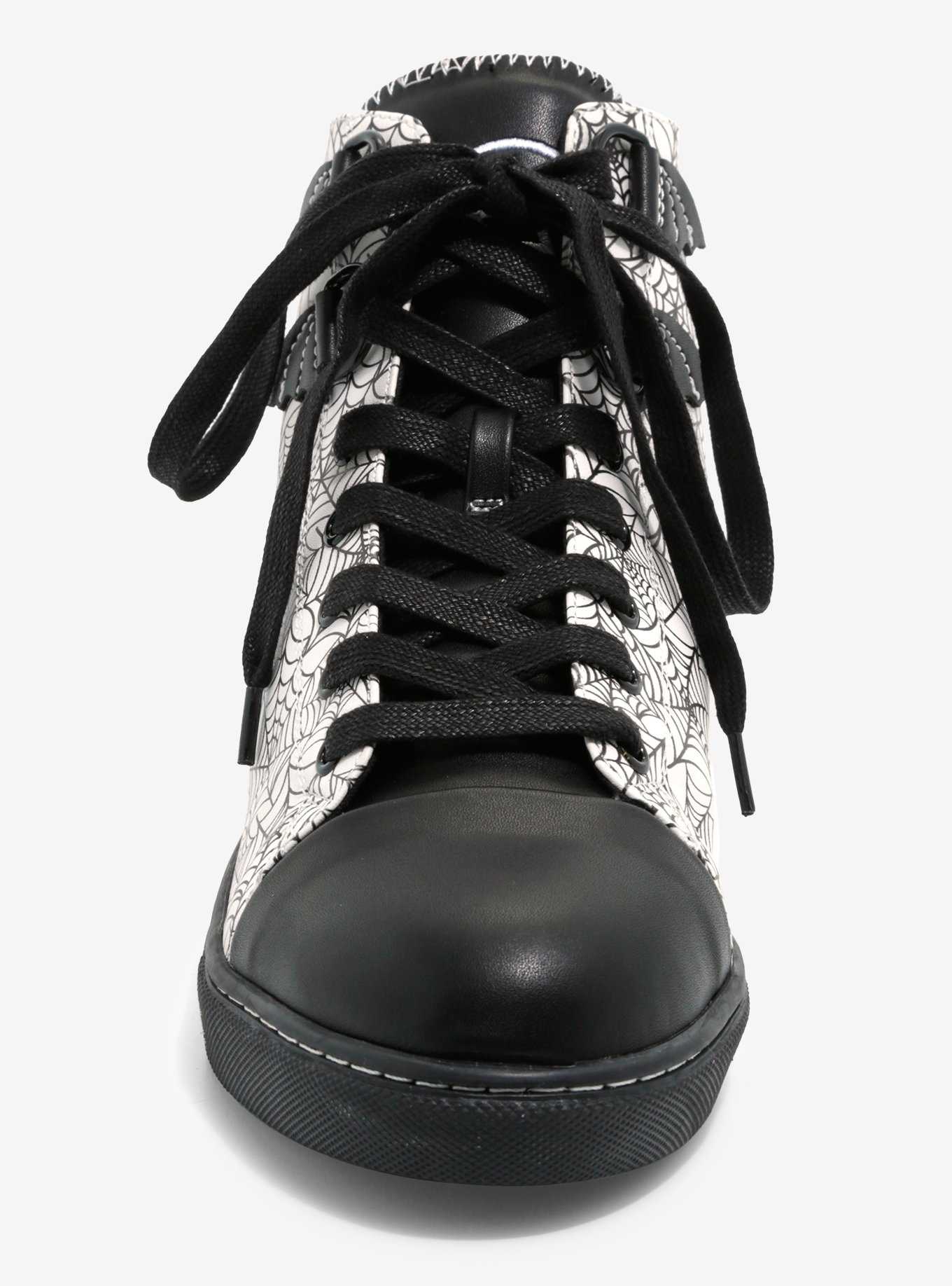 Strange Cvlt Black & White Krypt Web Hi-Top Sneaker, , hi-res