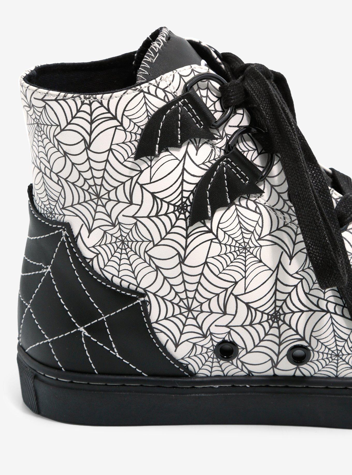 Strange Cvlt Black & White Krypt Web Hi-Top Sneaker, MULTI, alternate