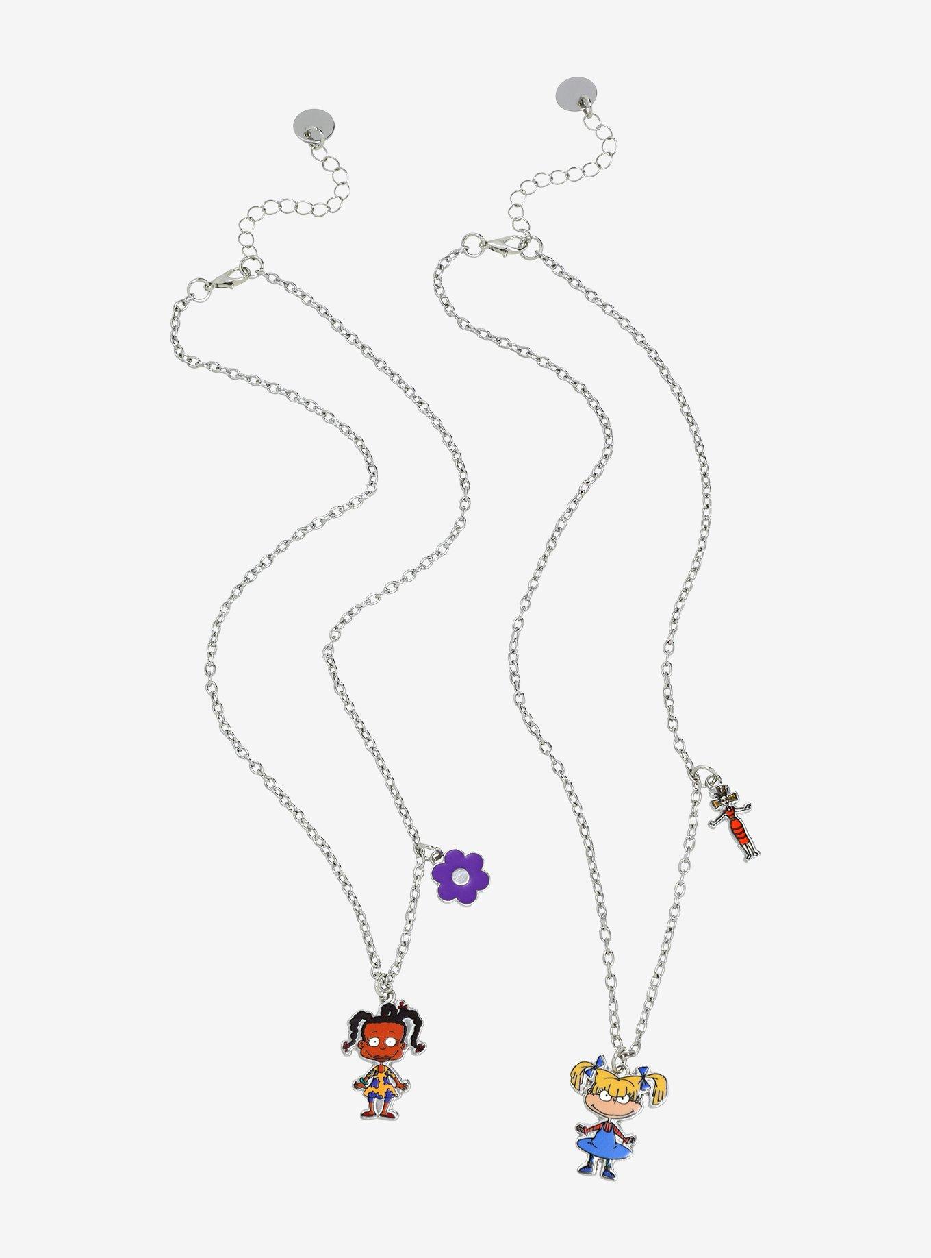 Nickelodeon Rugrats Angelica & Susie Best Friend Necklace Set, , alternate