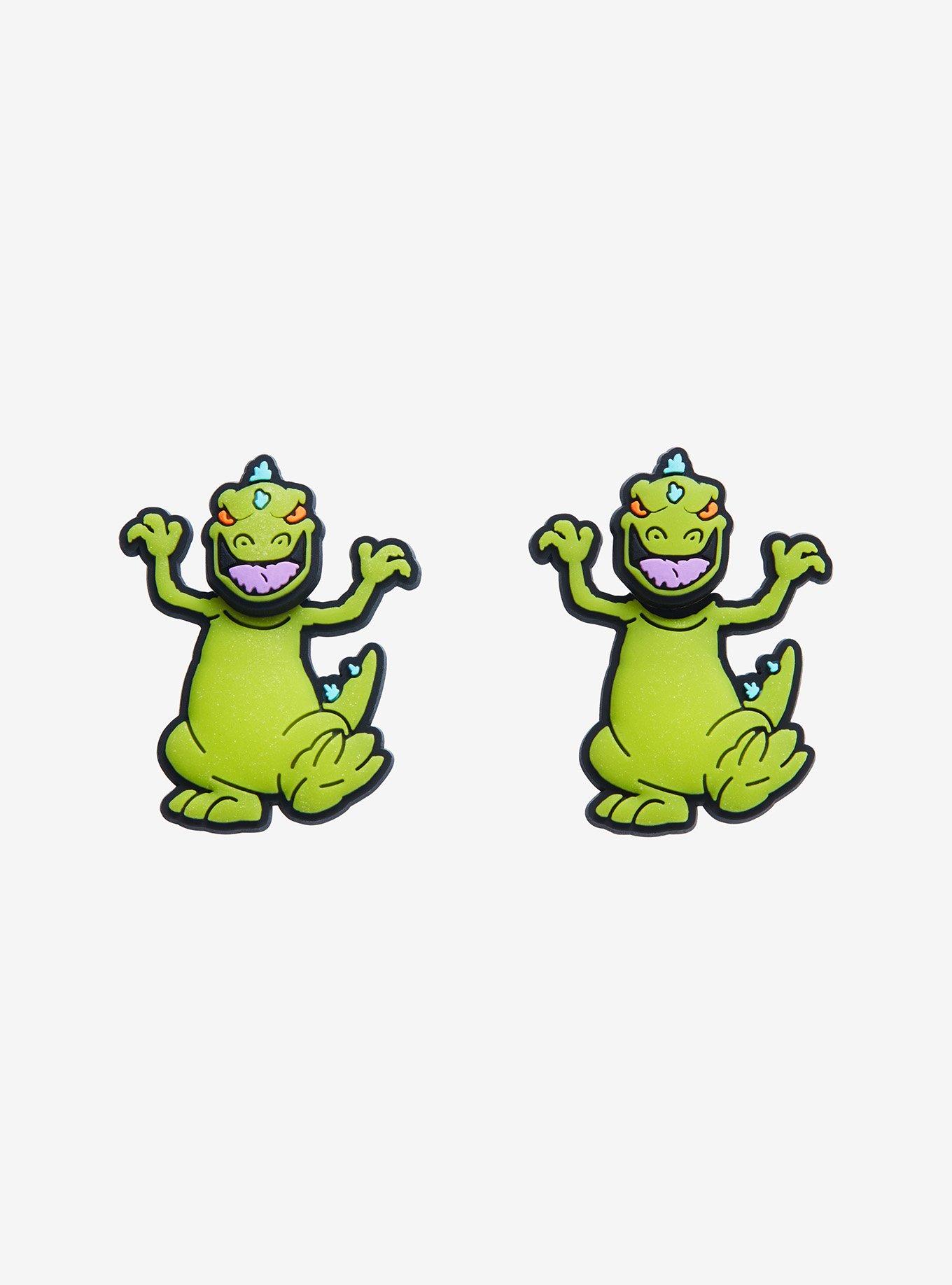 Nickelodeon Rugrats Reptar Front/Back Earrings, , alternate