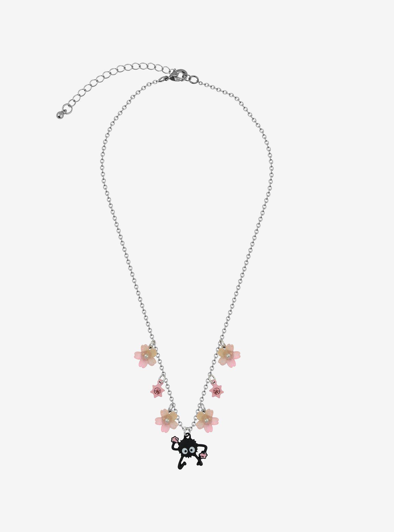 Studio Ghibli Spirited Away Soot Sprite Sakura Charm Necklace, , alternate
