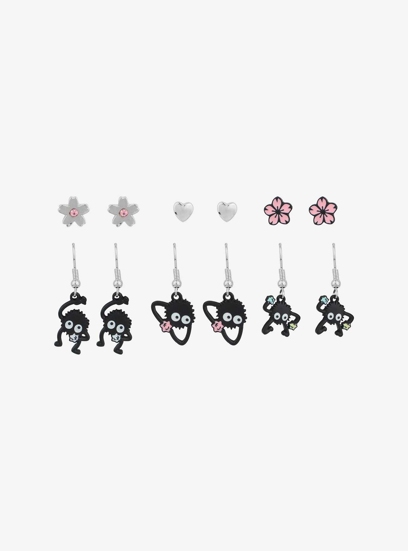 Studio Ghibli Spirited Away Soot Sprites Sakura Star Candy Earring Set, , hi-res