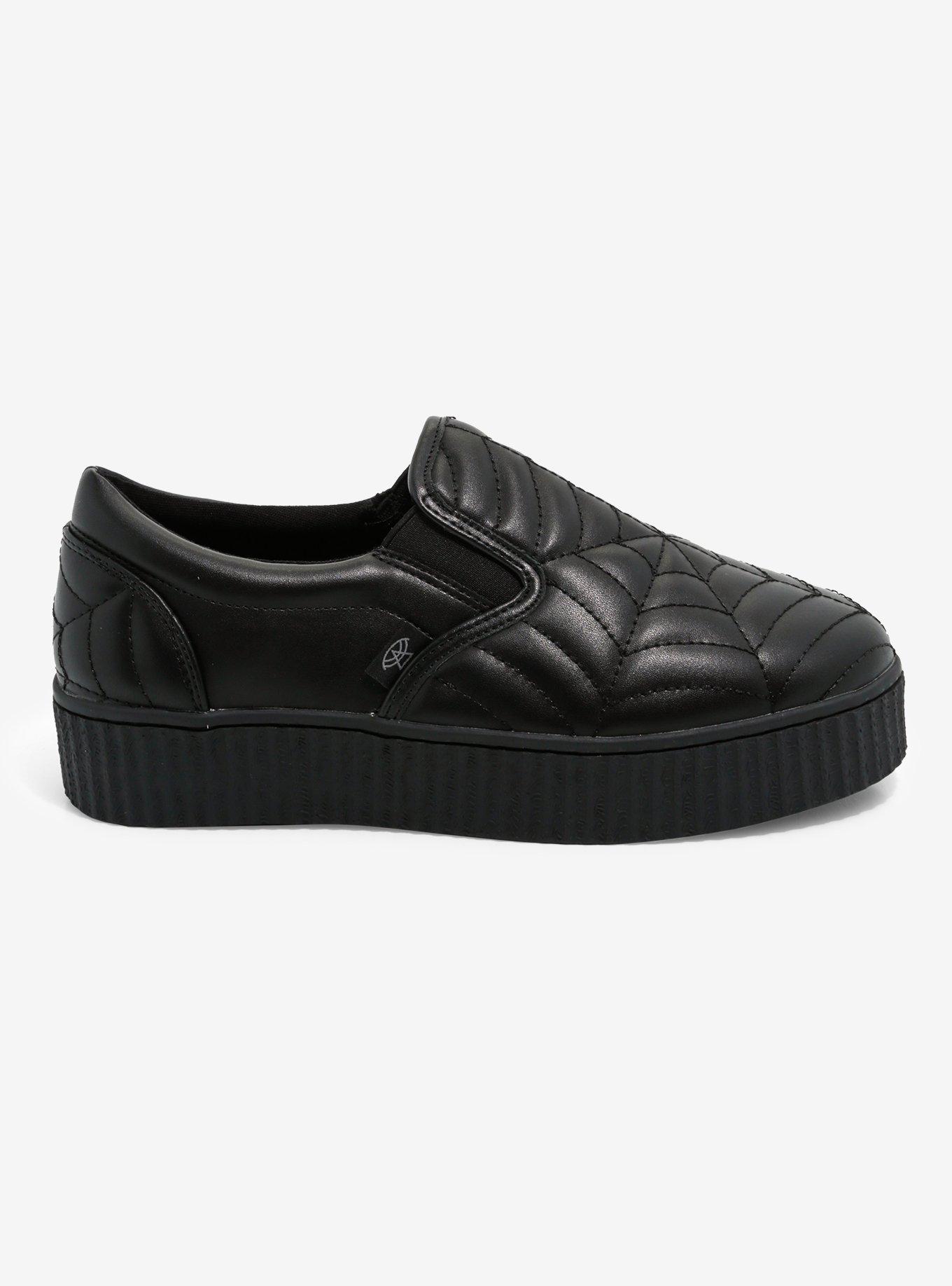 Strange Cvlt Krypt Black Web Slip-On Sneakers, MULTI, alternate