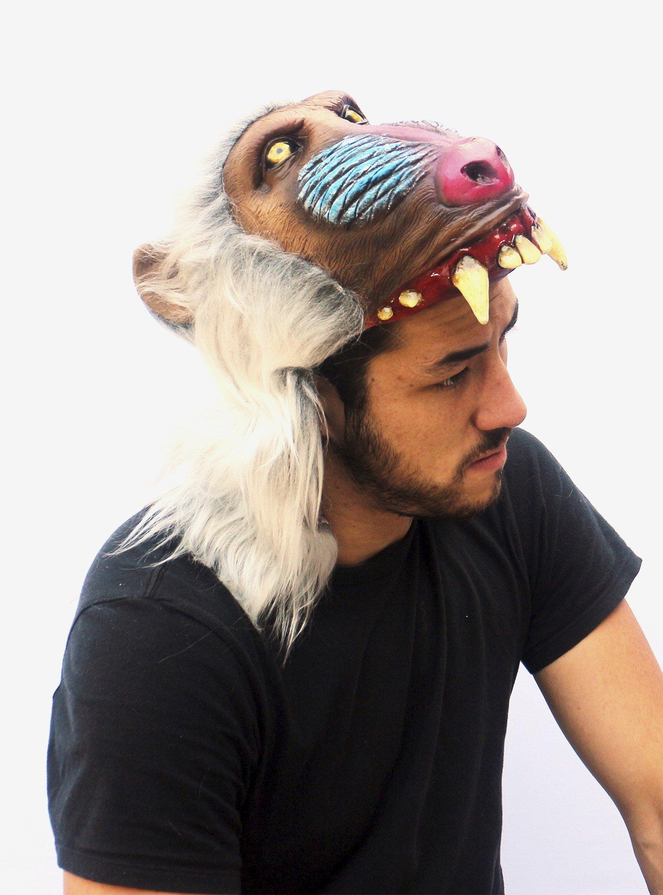 Mandrill Helmet Monkey Mask, , alternate