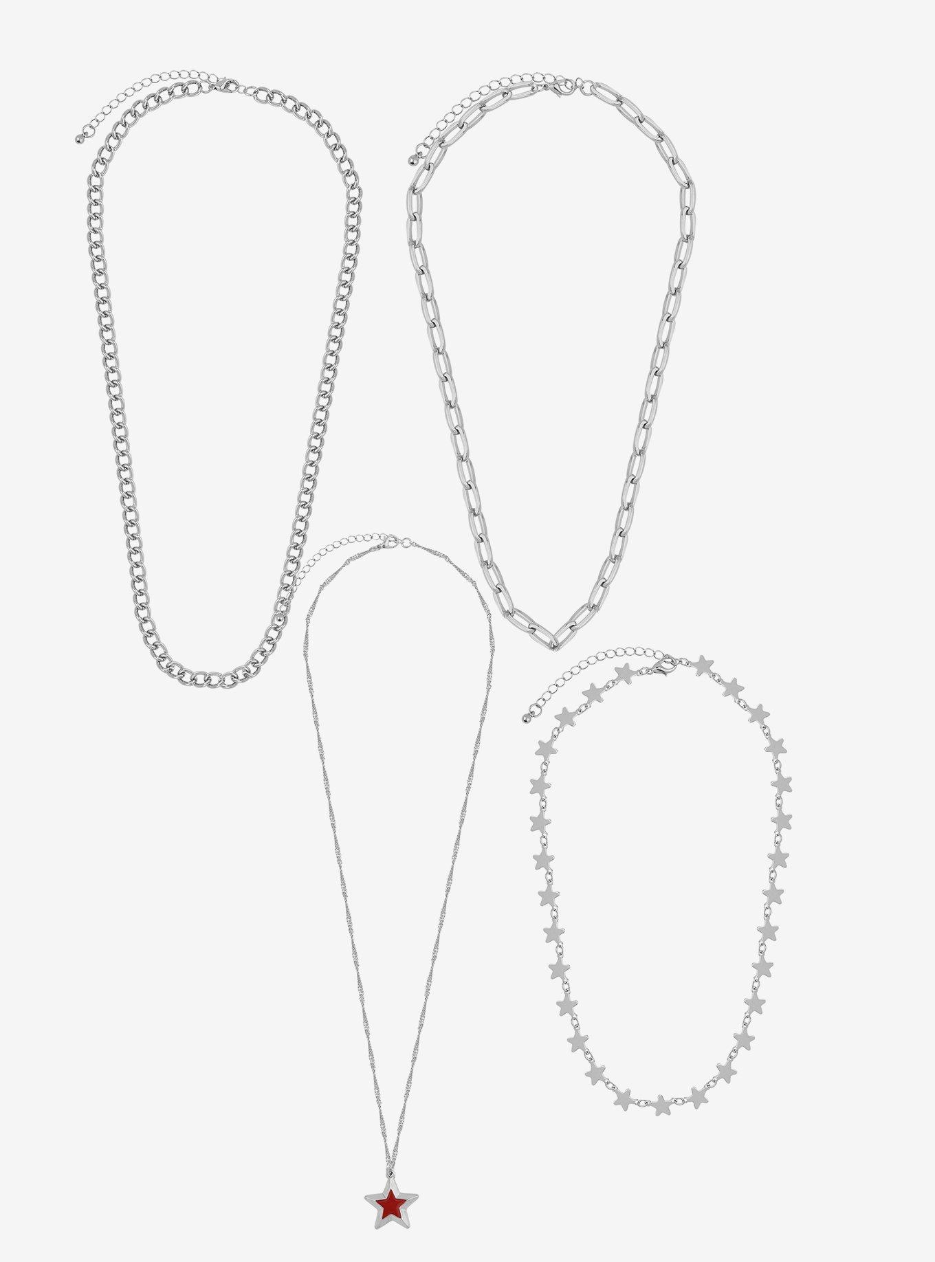Social Collision Star Chain Necklace Set, , alternate
