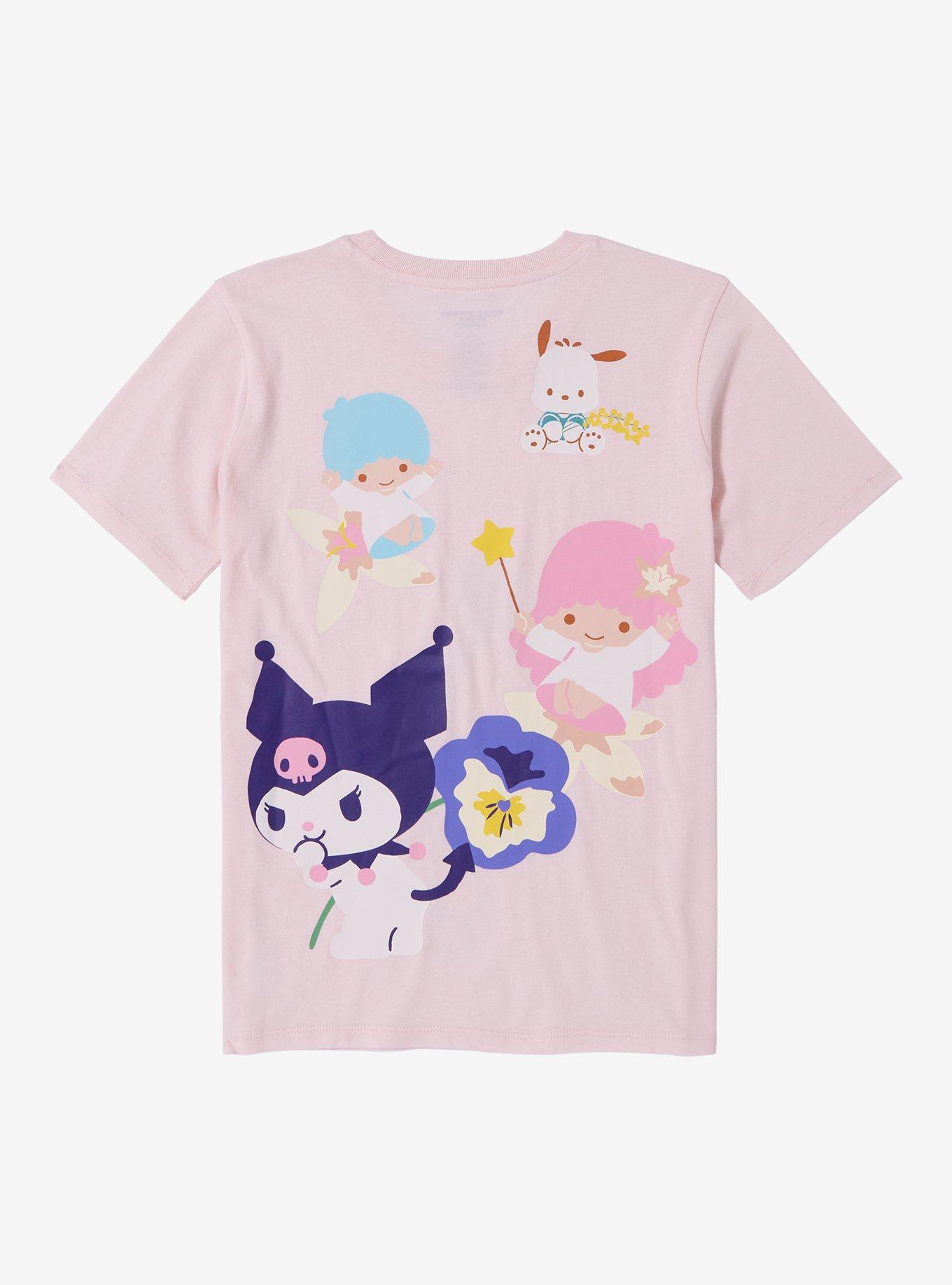 Sanrio Hello Kitty and Friends Floral Youth T-Shirt — BoxLunch Exclusive, PINK, alternate
