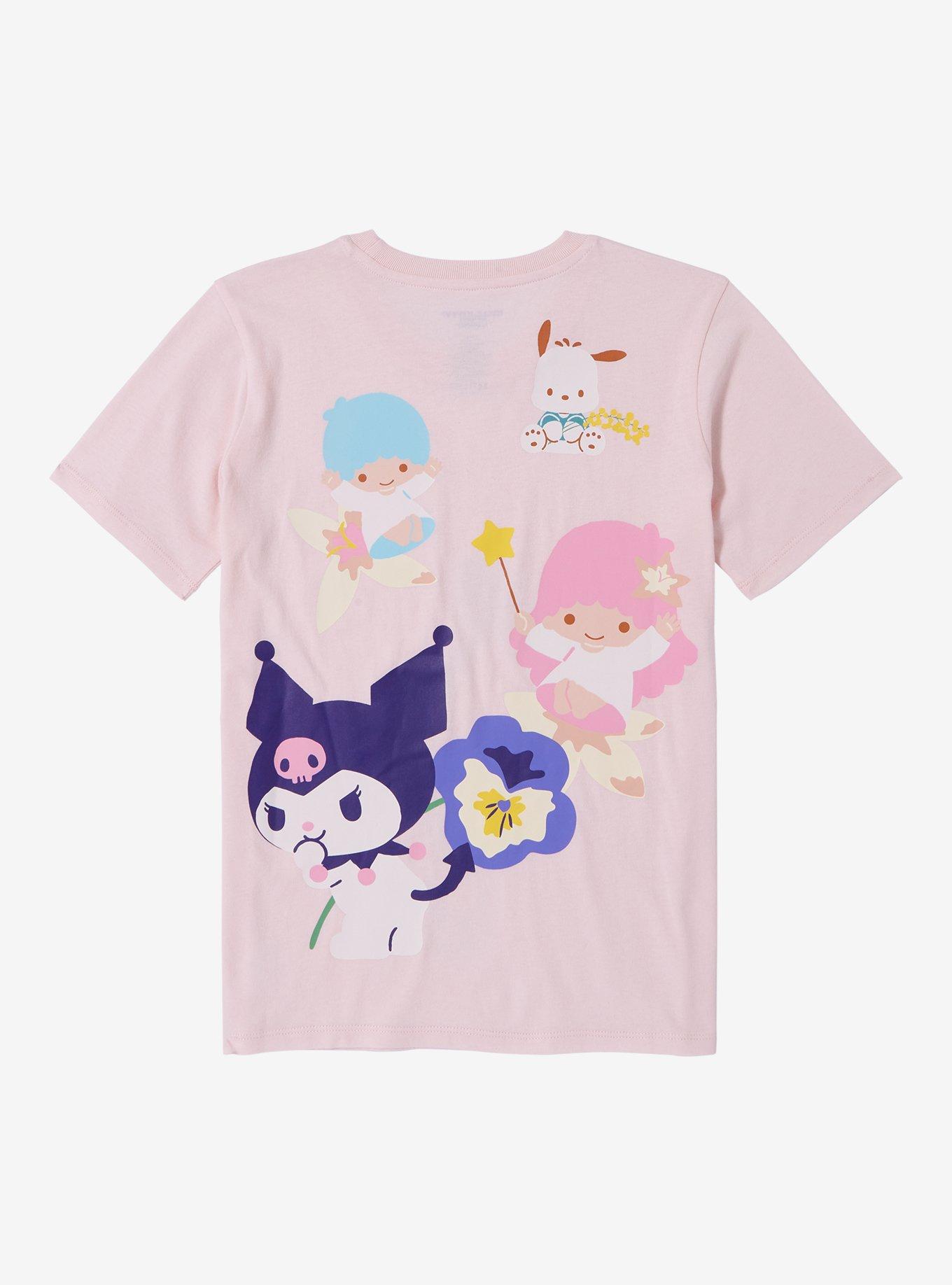 Sanrio Hello Kitty and Friends Floral Youth T-Shirt &mdash; BoxLunch Exclusive, PINK, alternate
