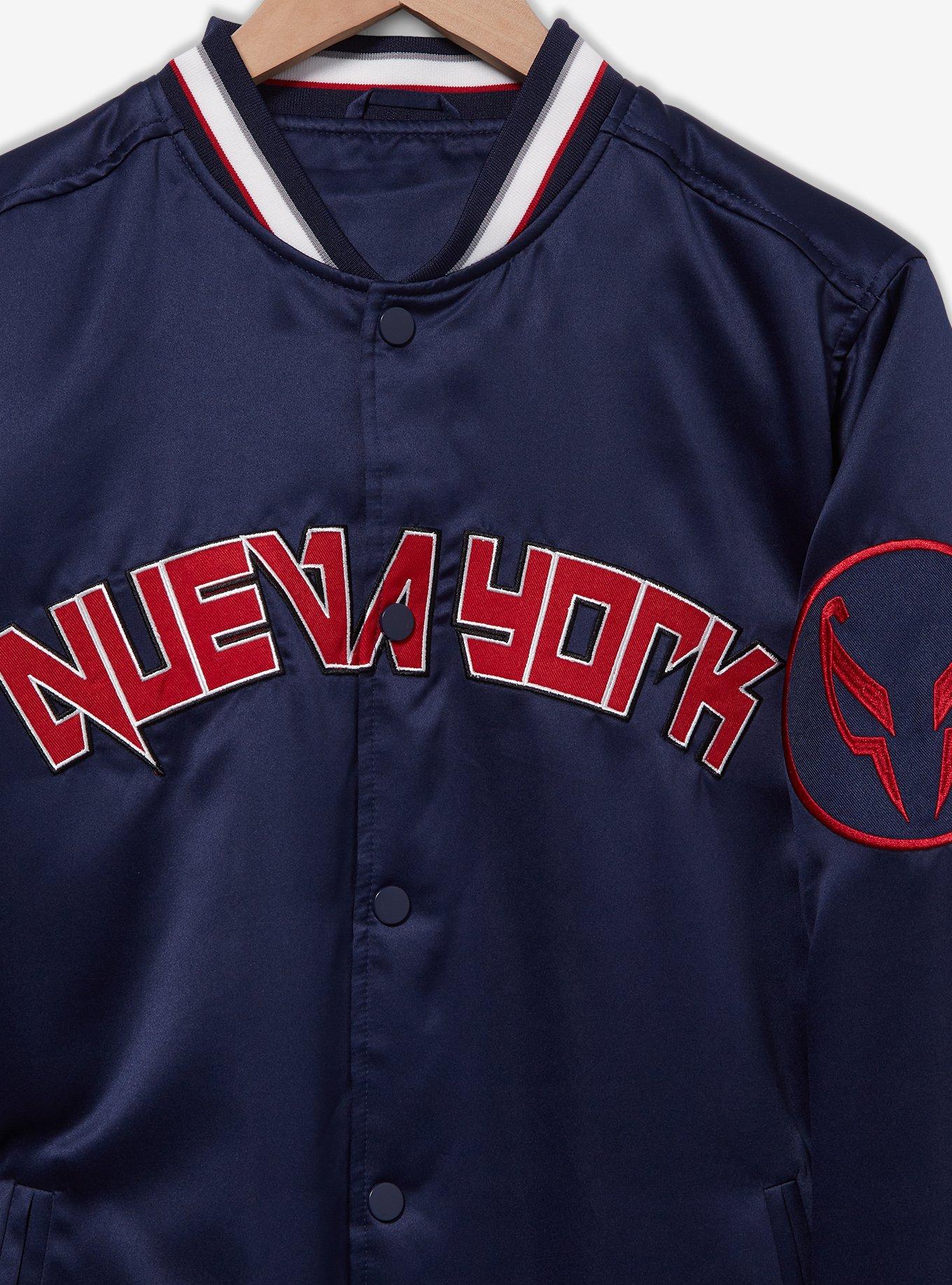 Marvel Spider-Man: Across the Spider-Verse Miguel O'Hara Bomber Jacket - BoxLunch Exclusive, NAVY, alternate