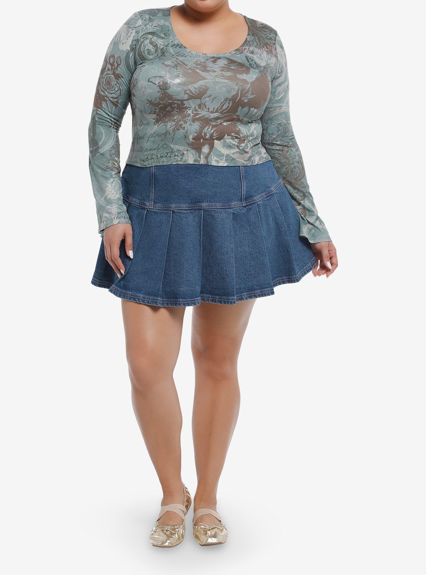 Sweet Society Renaissance Angel Script Girls Long-Sleeve Top Plus Size, , hi-res