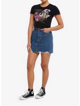 Sweet Society® Butterfly Grunge Girls Crop Top, , hi-res