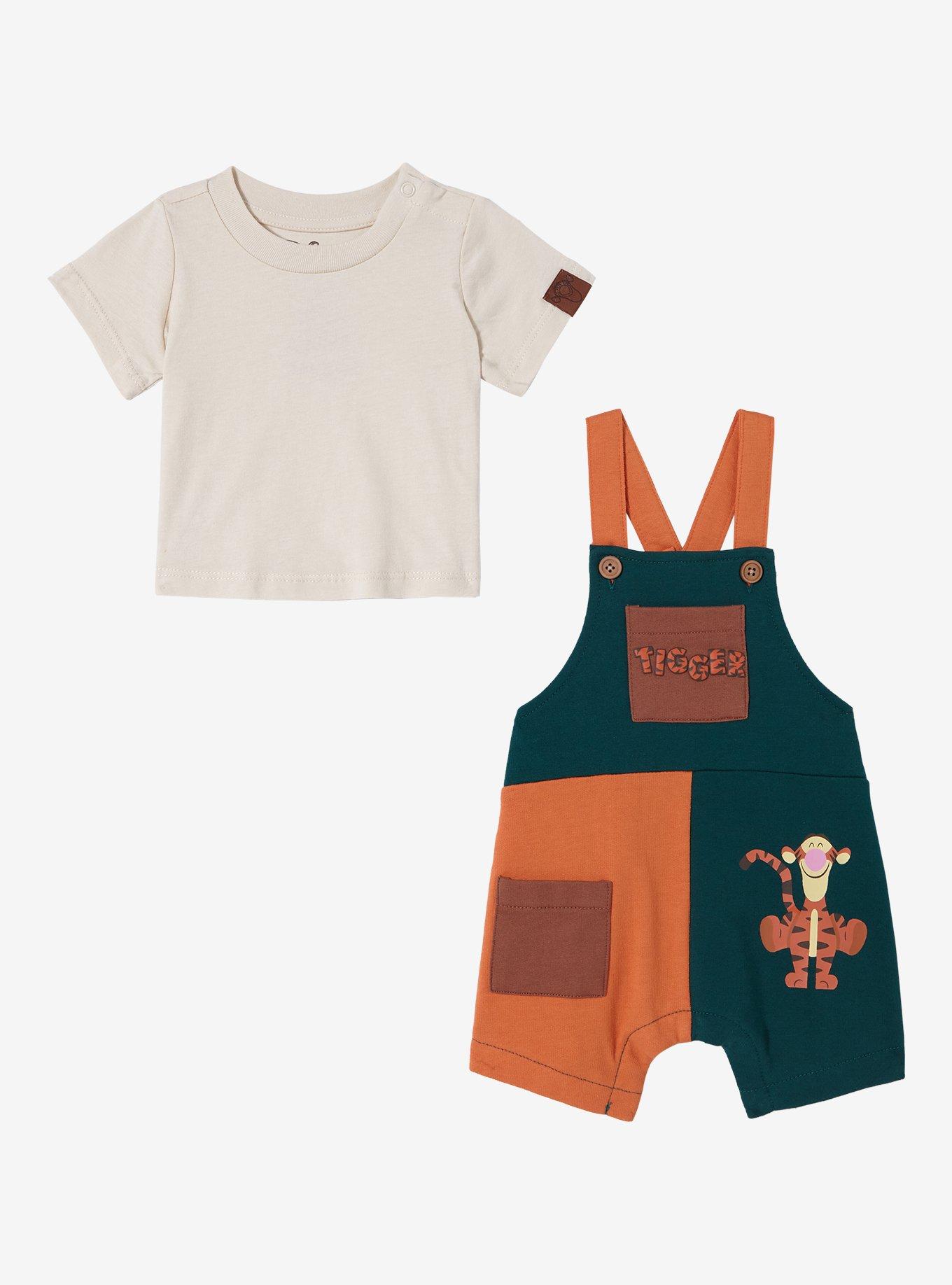 Disney Winnie the Pooh Tigger Color Block Infant T-Shirt and Overall Set — BoxLunch Exclusive, MULTI, alternate