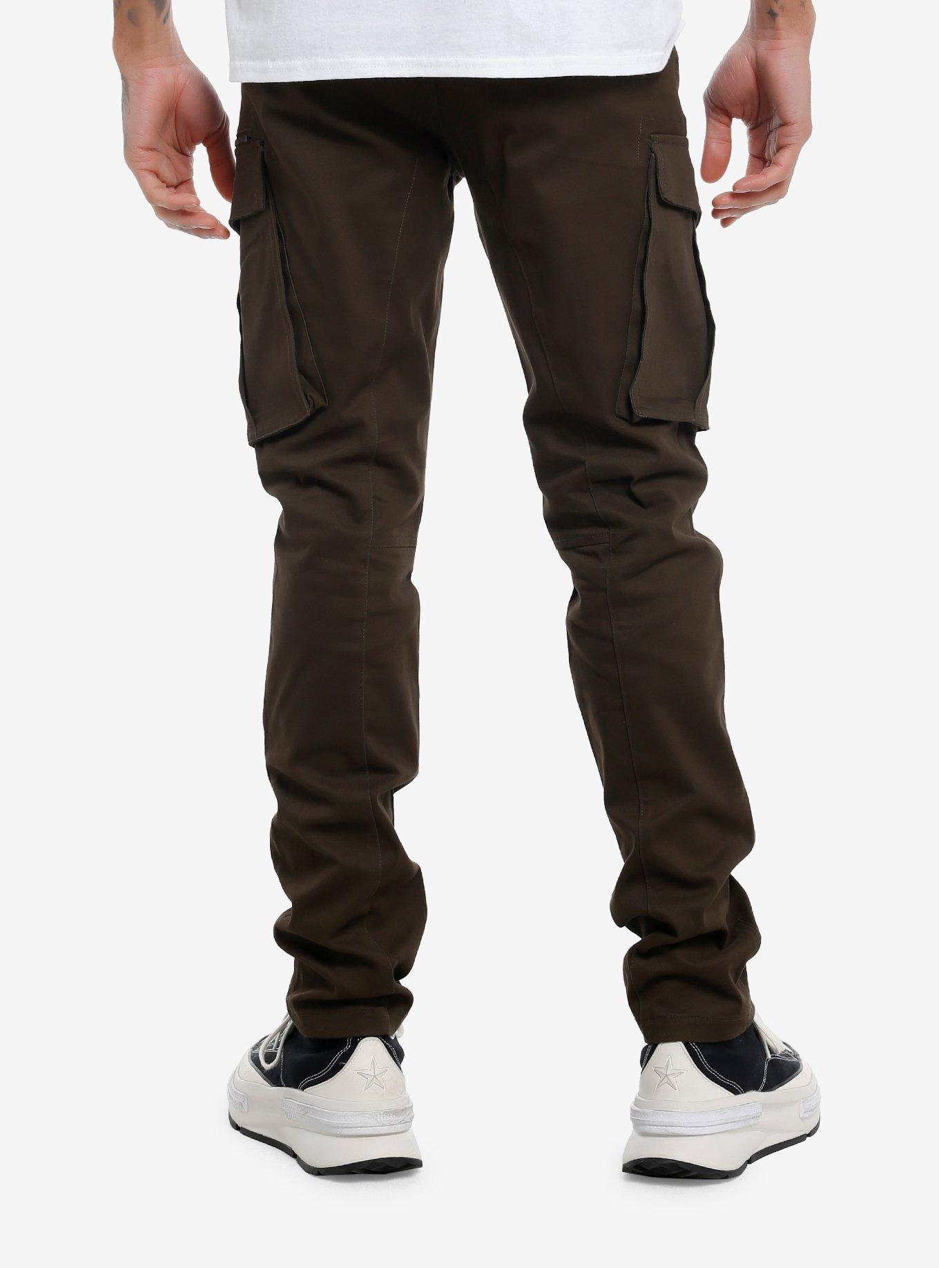 Olive Zipper Cargo Pants, OLIVE, alternate