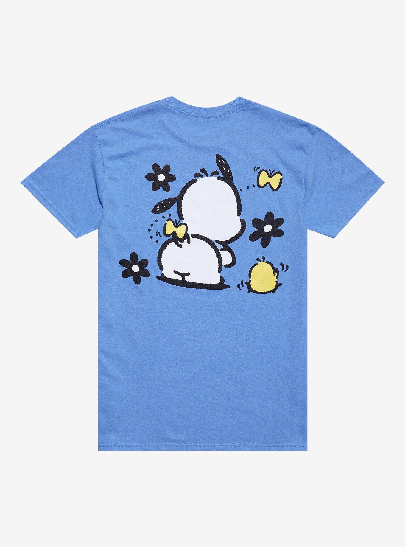 Pochacco Flowers Boyfriend Fit Girls T-Shirt, , hi-res