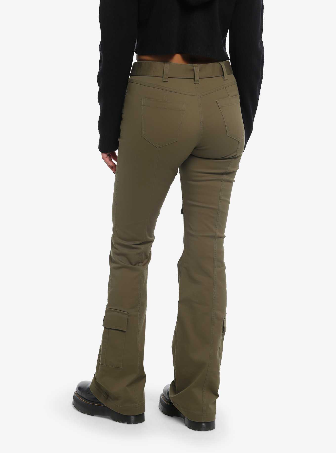 Social Collision® Army Green Double Belt Cargo Pants, , hi-res