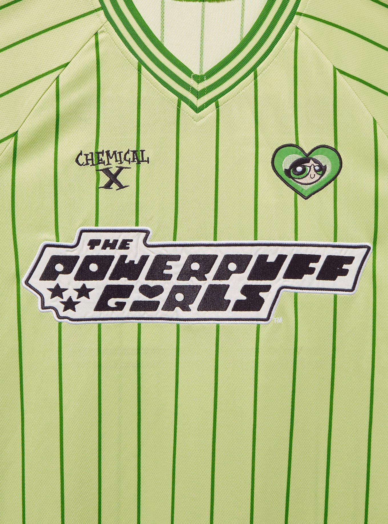 The Powerpuff Girls Buttercup Batting Jersey &mdash; BoxLunch Exclusive, LIGHT GREEN, alternate