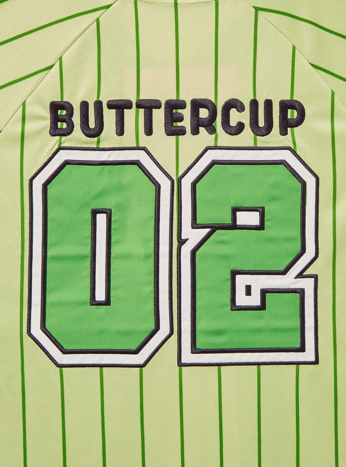 The Powerpuff Girls Buttercup Batting Jersey &mdash; BoxLunch Exclusive, LIGHT GREEN, alternate