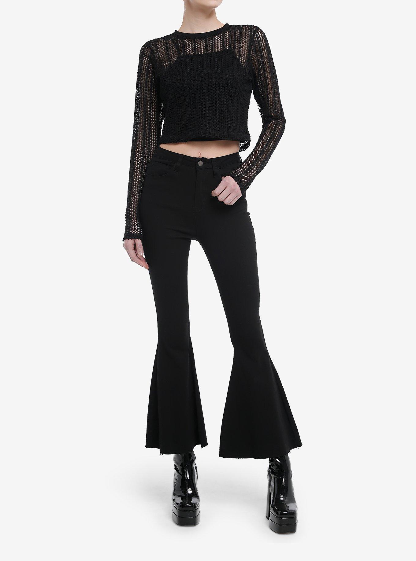 Cosmic Aura Black Girls Crop Knit Sweater, , hi-res