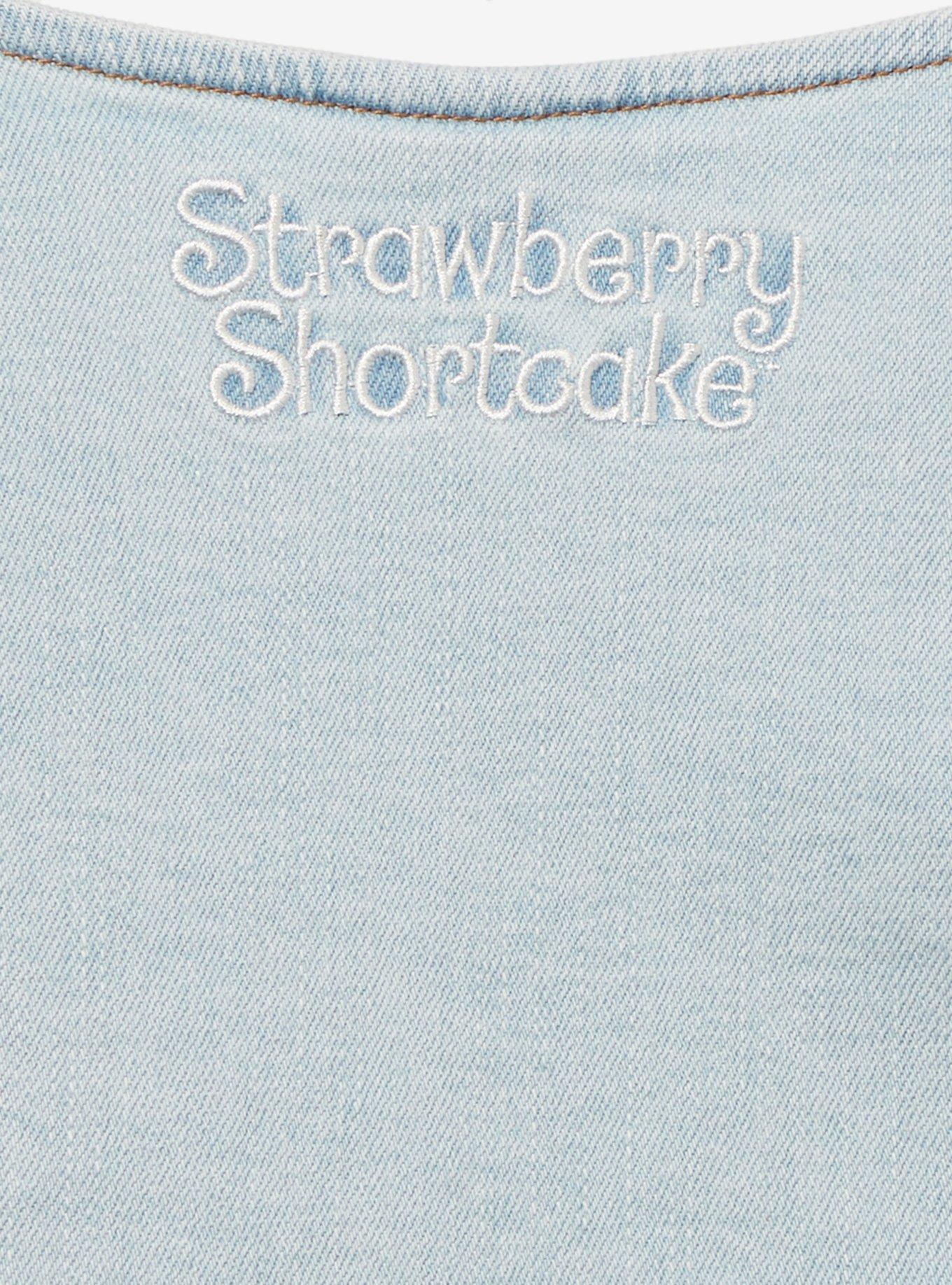 Strawberry Shortcake Floral Women's Plus Denim Vest - BoxLunch Exclusive