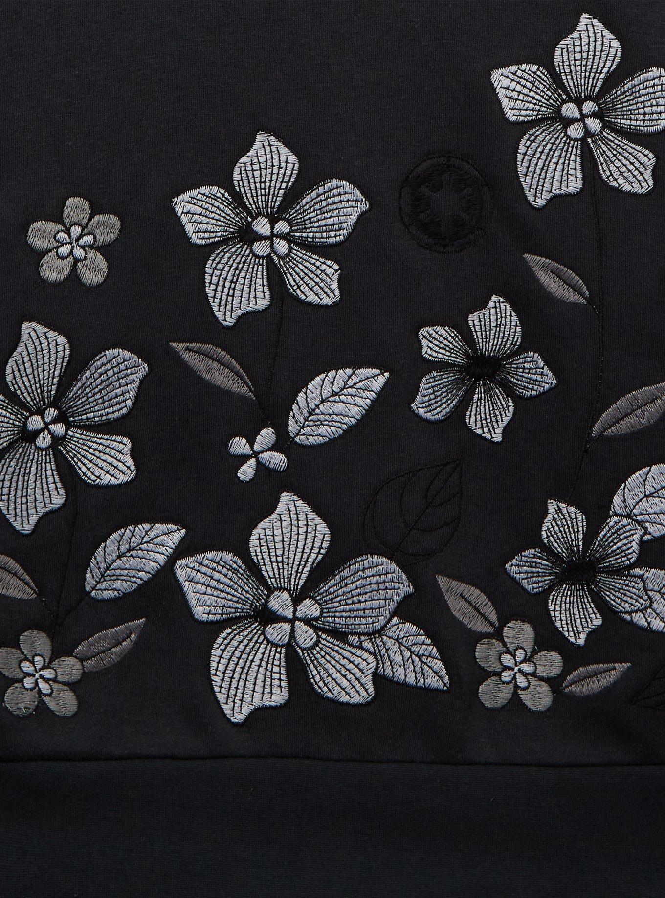 Our Universe Star Wars Sith Floral Embroidered Sweatshirt, BLACK BLACK WHITE, alternate
