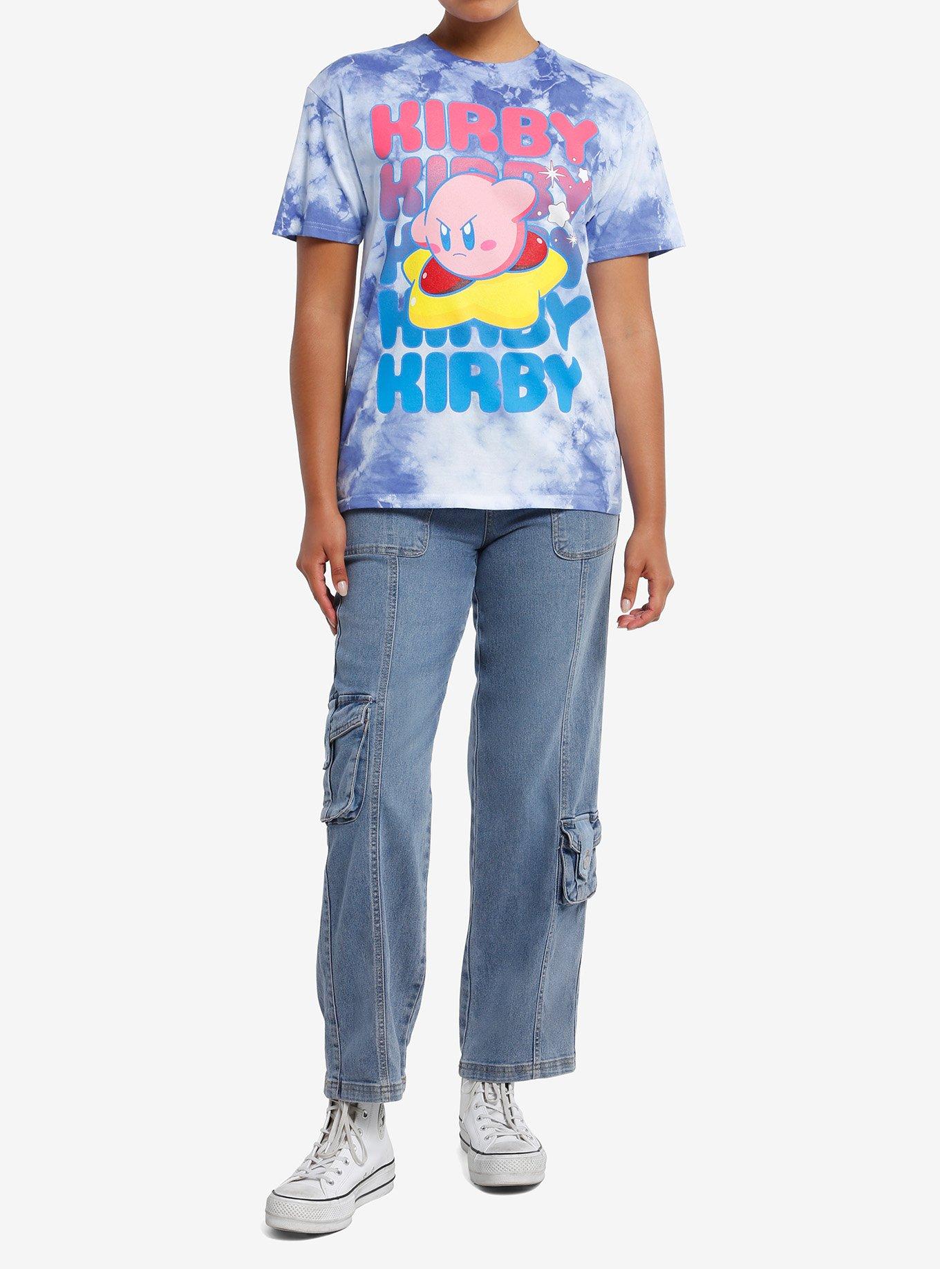 Kirby Warp Star Tie-Dye Boyfriend Fit Girls T-Shirt, MULTI, alternate