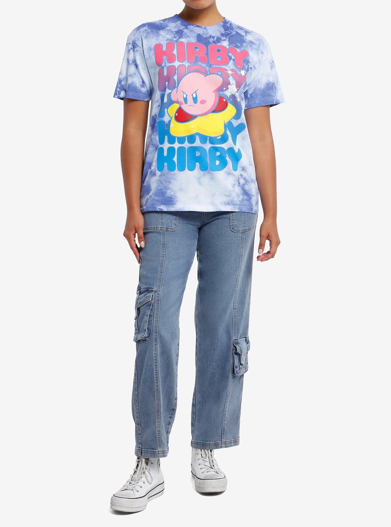 Kirby Warp Star Tie-Dye Boyfriend Fit Girls T-Shirt, , hi-res