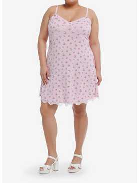 Sweet Society Pink Dainty Rose Slip Dress Plus Size, , hi-res