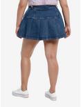 Sweet Society™ Heart Patch Pleated Denim Skirt Plus Size, INDIGO DARK, alternate