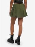 Green Cargo Pleated Skirt, GREEN, alternate