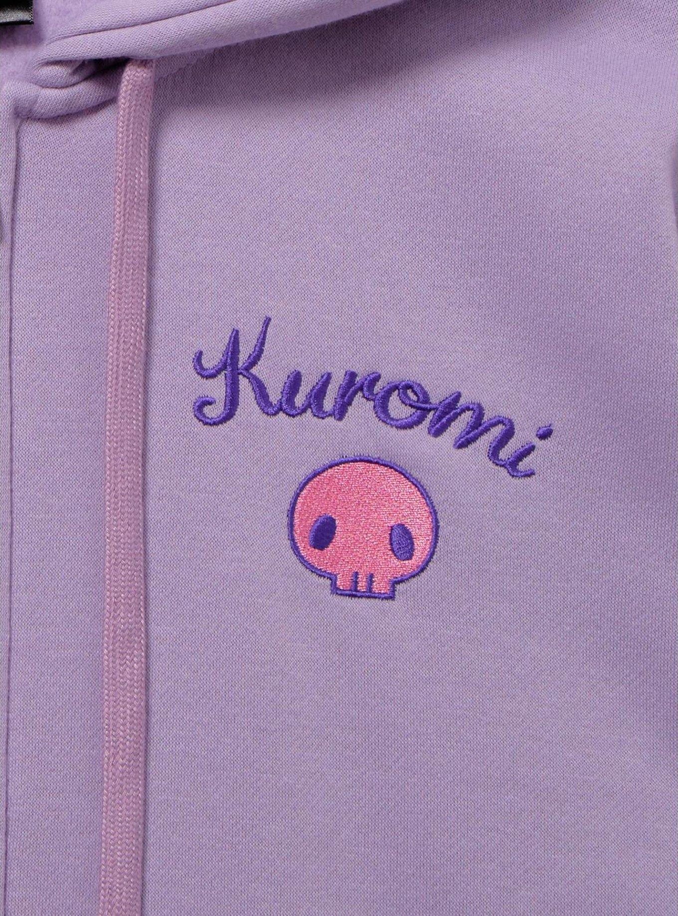 Sanrio Kuromi Floral Zippered Hoodie - BoxLunch Exclusive, LILAC, alternate