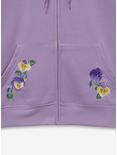Sanrio Kuromi Floral Zippered Hoodie - BoxLunch Exclusive, LILAC, alternate